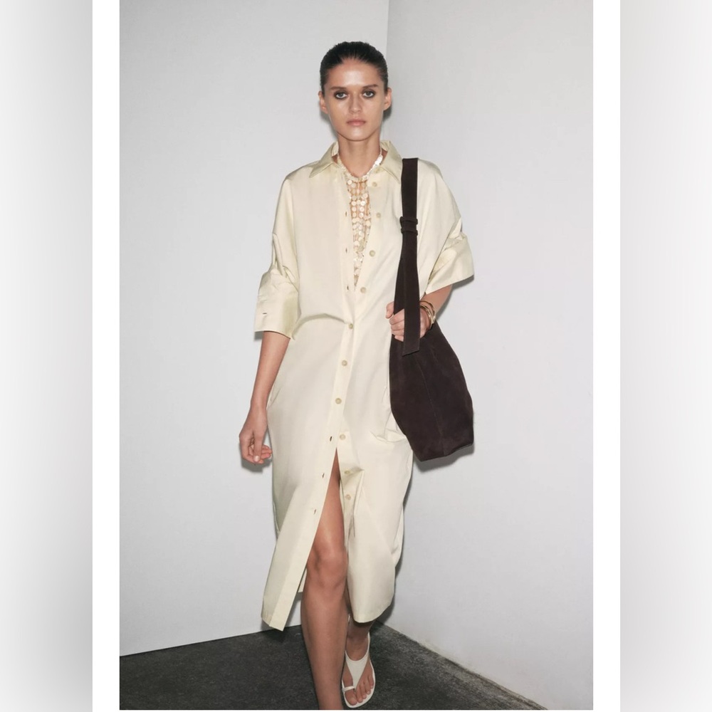 ZARA ZW COLLECTION POPLIN SHIRTDRESS - Brand New!!